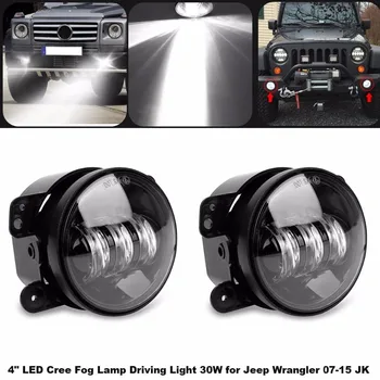 

Pair 30W 4” LED Fog Lights LED Passing Driving Lamps for 2011 2012 Jeep Grand Cherokee 2005-2017 Chrysler 300