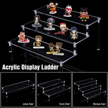 

1/2 /3 Layer Transparent Acrylic Counter Display Dustproof Ladder Protection Toy Doll Car Model Jewelry Show Case Home Supplies