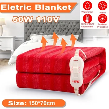 

150cmx120cm/150cm×65cm Geothermal Electric Blanket Double/Single Fast Heating +3 Gear Controller
