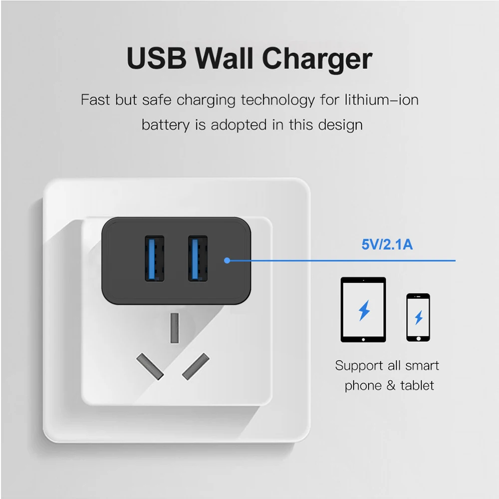 PHOMAX USB зарядное устройство 5 В 2.1A Универсальное портативное дорожное настенное зарядное устройство для iPhone X xs xr 8 Plus 6s samsung S8 S9 Xiaomi mi8 7 huawei