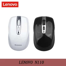LENOVO Беспроводная мышь N110 Двусторонняя роликовая мышь с 2,4 ГГц Беспроводная 1600 точек/дюйм для ПК ноутбук Mac Поддержка Официальная проверка