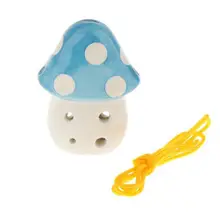 Переносной прибор Mashroom shape 6 отверстий синяя музыкальная керамическая окарина