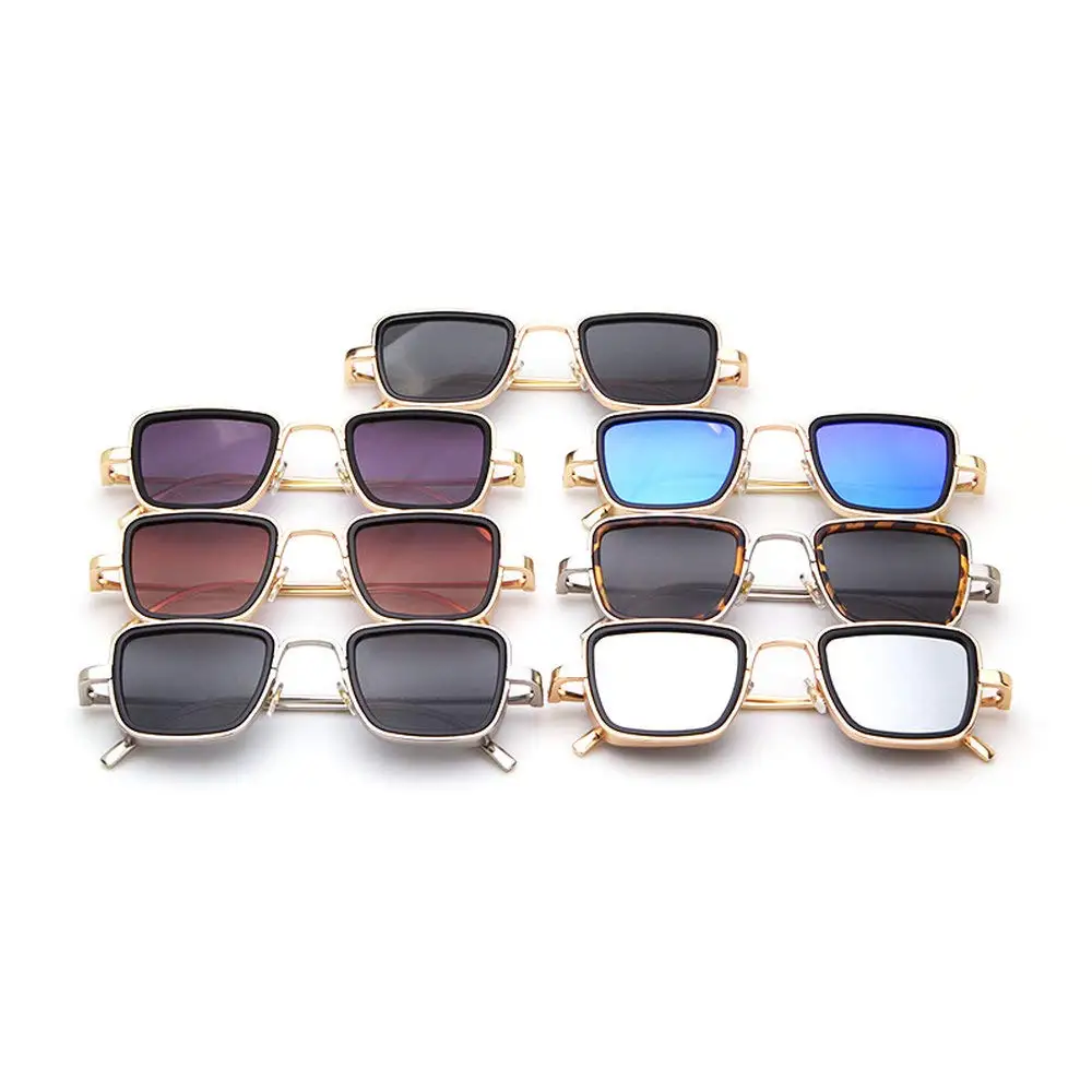 Square Punk Sunglasses Men Luxury Brand Alloy Sun Glasses Women Small Frame Chic Clear Lens Eyeglasses Gradient Shades FML