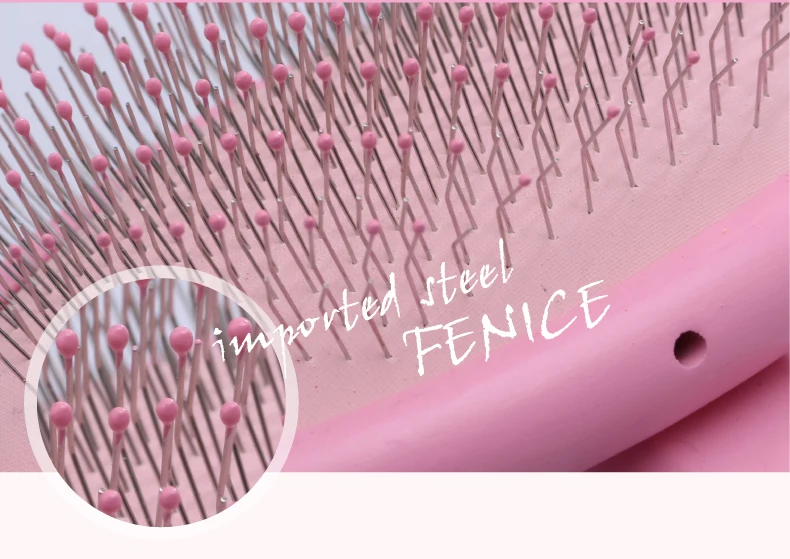 Fenice Dog/Cat Grooming Brush Wooden Dog Brush Shampoo Tool for Pet Beauty and Massage Soft Pad Pet Bath Brush Comb