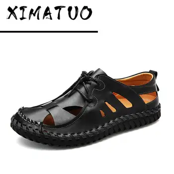 

Comfortable Men Sandals Summer Casual Shoes New Mens Beach Shoes Breathable Waterproof Footwear Men Lazy Shoes Size 38~44