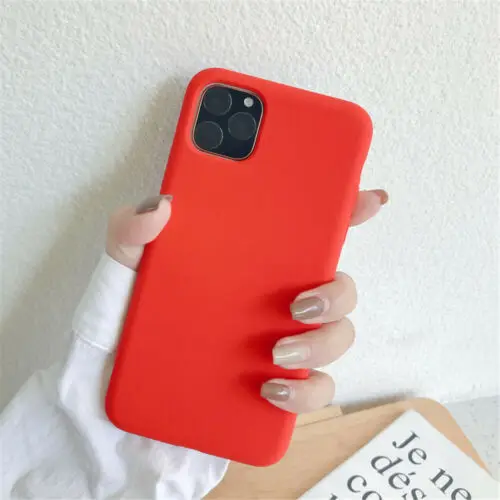 Чехол Силиконовый Max XR Plus X 7 XS iPhone Pro 8 11 - Цвет: Chinese red