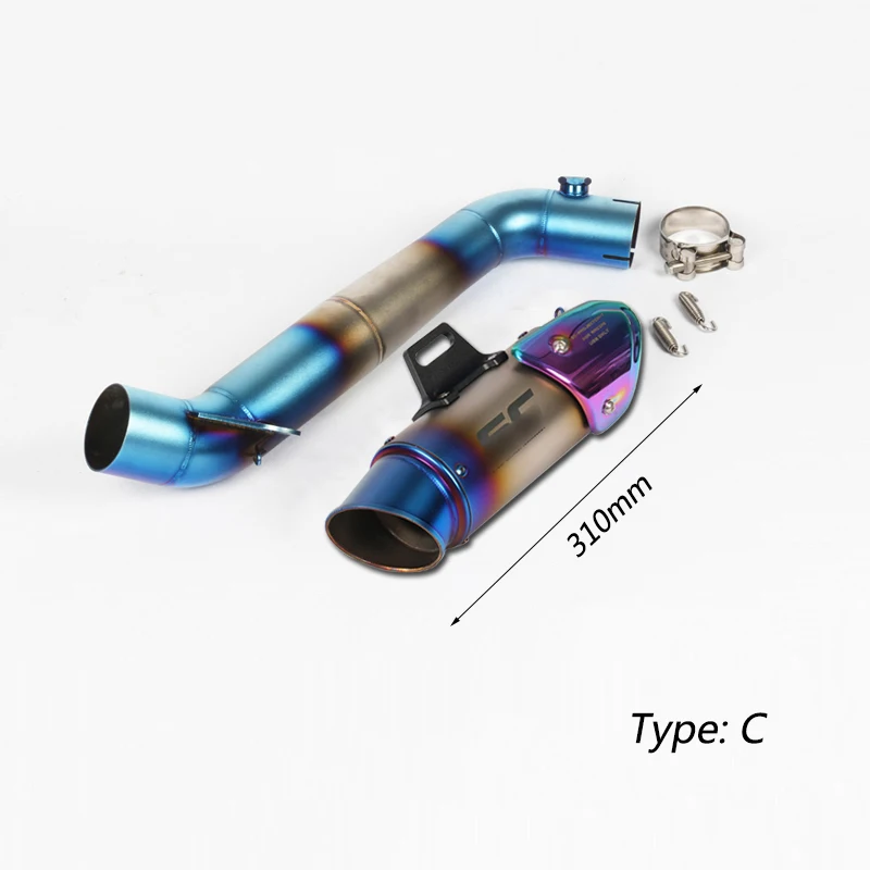 Exhaust Set for 2008- Honda CBR1000RR Motorcycle 61 mm Mid Exhaust Pipe No Db Killer Slip On US Edition Stainless Steel
