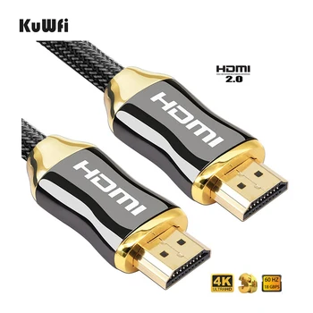 

KuWFi HDMI Cable 2.0 Video Cables hdmi 4K Cable 3D for HDTV PC PS3 slitter switcher 1m 1.5m 2m 3m 5m 8m 10m 15m 20m optional