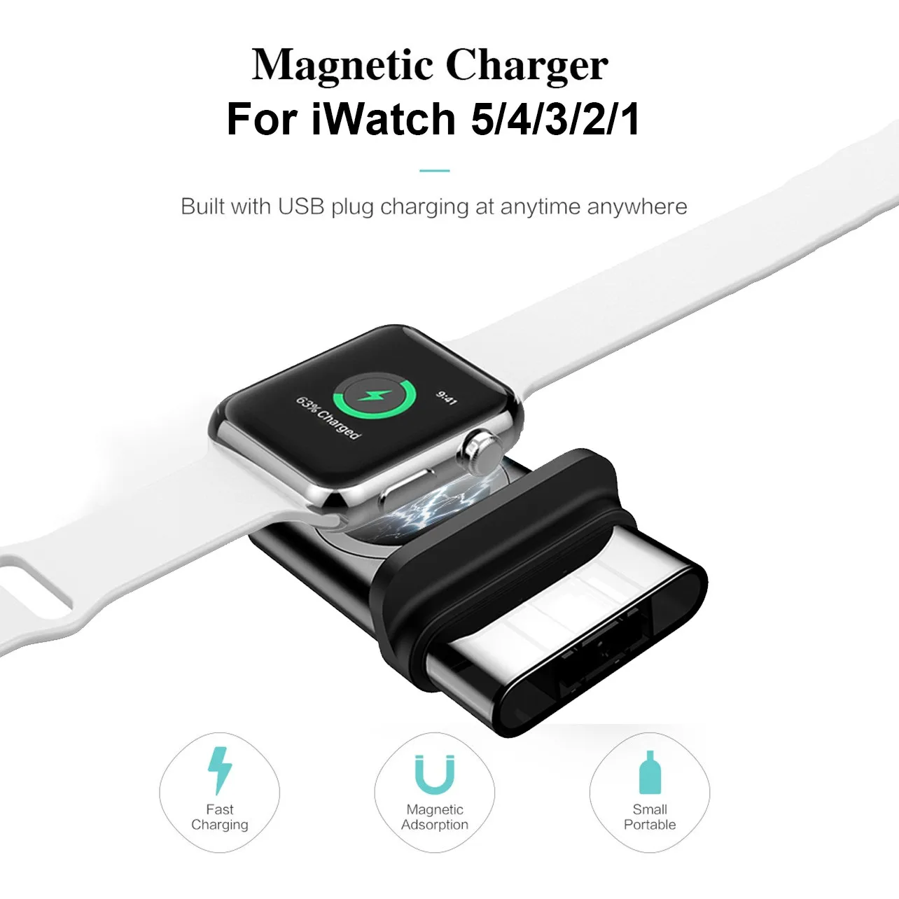 USB беспроводное зарядное мини-устройство Держатель для зарядки док-станция для часов серии 5/4/3/2/1