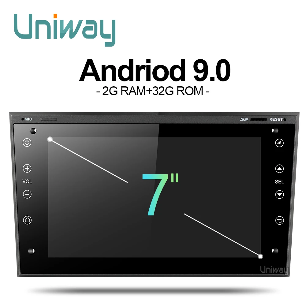 

Uniway AOB7071 2G+16G android 9.0 car dvd for Opel Meriva Antara Zafira Veda Agila Corsa Vectra Astra H 2006 2007 2008 200