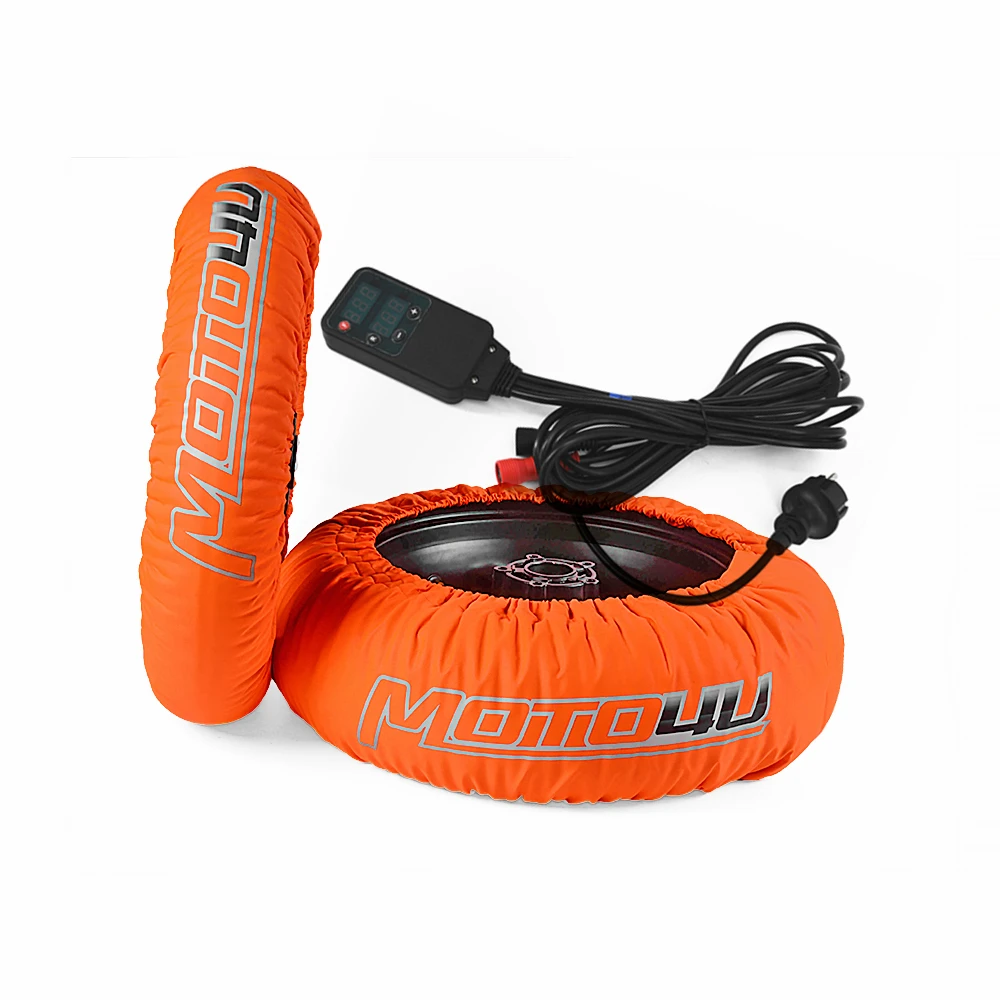 With Digital Motorcycle Tyre Warmer Set Tire Warmers 110 Front and 140