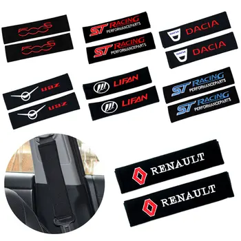 

2pcs Car Accessories Seat Belt Covers For Ford St Racing Opel Renault Saab Alfa Remeo Lifan Uaz Abarth For Toyota Auto Stickers