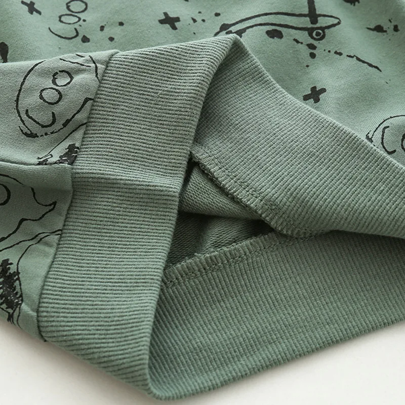 Spring Autumn New Design 2 3 4 6 8 10 Years Children'S Clothing Cartoon Animal Print All-Match Sweatshirt For Kids Baby Boy