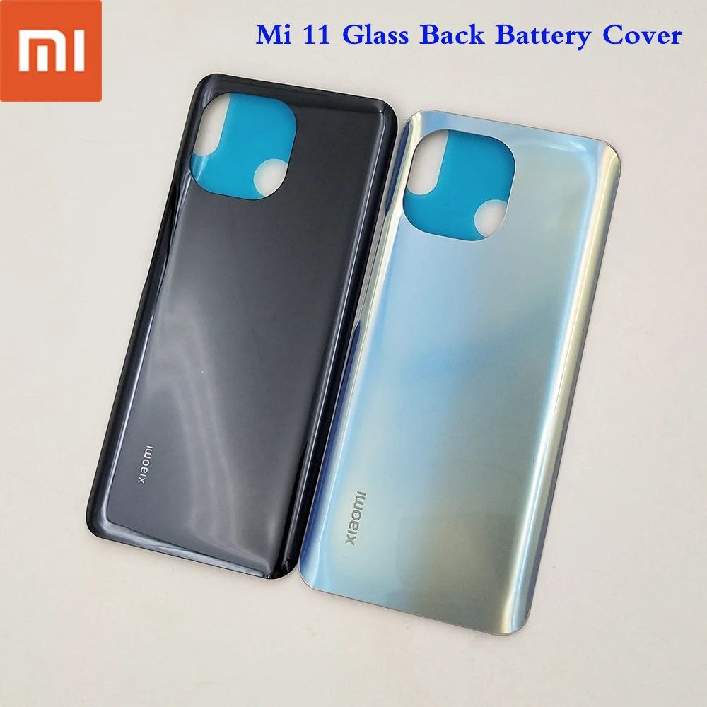Оригинал Xiaomi Mi 11 Задняя крышка батареи Mi11 стеклянная дверь корпус панель чехол