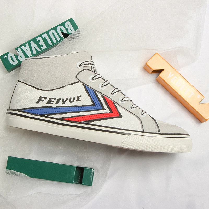 Feiyue/обувь в китайском стиле; обувь для кунг-фу; резиновые классические высокие женские кроссовки; сезон осень-зима; мужские Нескользящие кроссовки Feiyue для боевых искусств