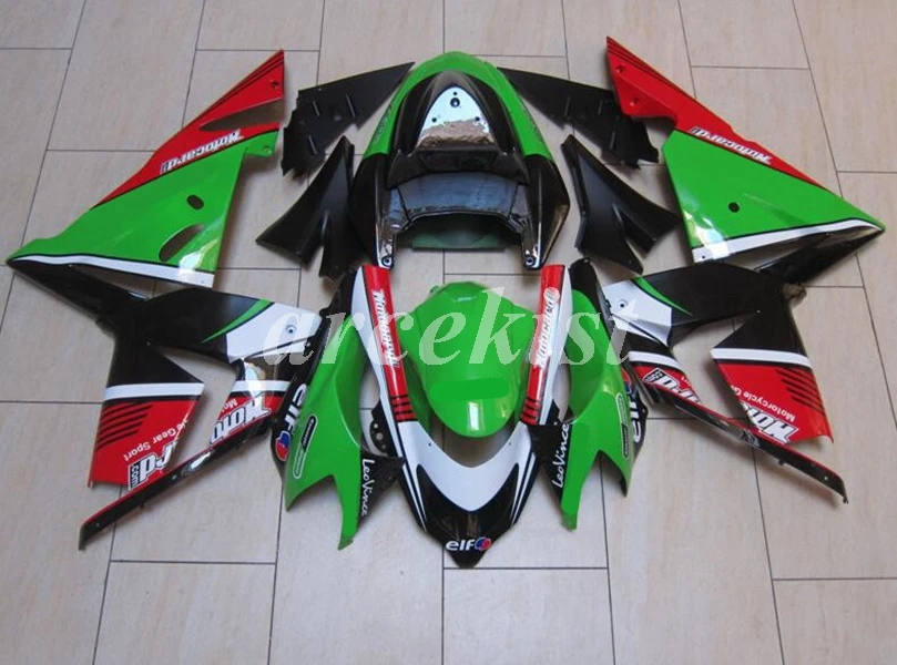 4 подарки стиль ABS обтекатель комплект подходит для kawasaki Ninja ZX10R 2004-2005 04 05 10R ZX-10R Кузов Набор красный зеленый