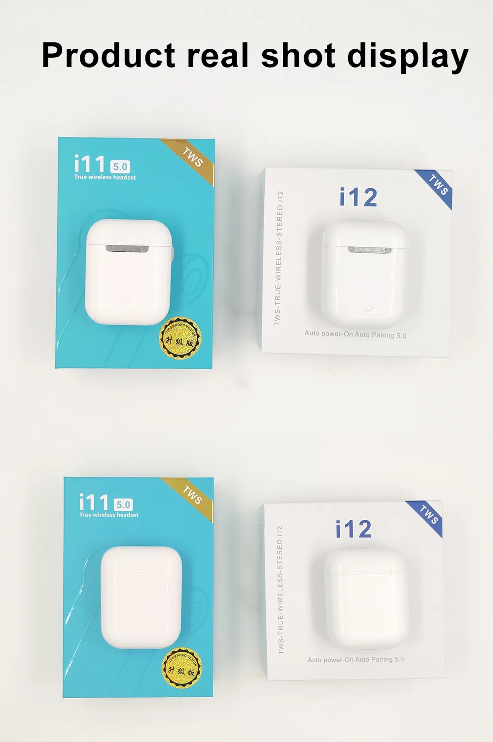 i11 TWS i12 TWS, беспроводная bluetooth-гарнитура Smart Touch, беспроводные наушники, спортивные мини-наушники, подходят для мобильных телефонов