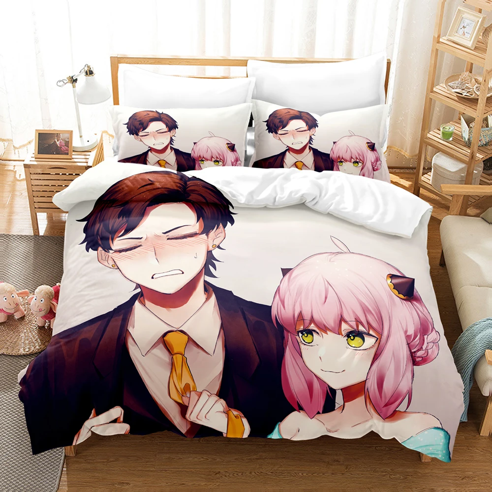 3D Anime Bedding Set Spy X Family Duvet Cover For Kids Comforter Home