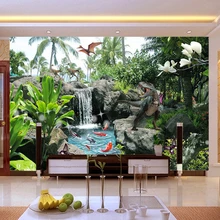 Пользовательские фото обои 3D парк пейзаж динозавр фон Настенный декор живопись гостиная диван ТВ фон настенная бумага Фреска