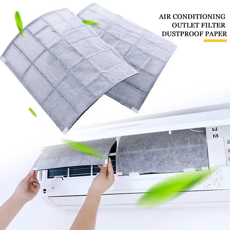 

2 Sheet Convenient Air Cleaning Filter Dust Control Air Conditioning Filter for PM 2.5 Office Dustproof Paper Home Household