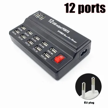 

Smart Charging Station USB Fast Charge HUB 10 12 Ports 12A Digital Charger USB Charger Mobile Phone Tablet For IPhone Samsung