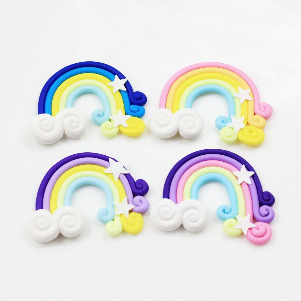 

20PCS /Lot Colorful Polymer Fimo Clay Rainbow Miniatures For Embellishment DIY Craft Making