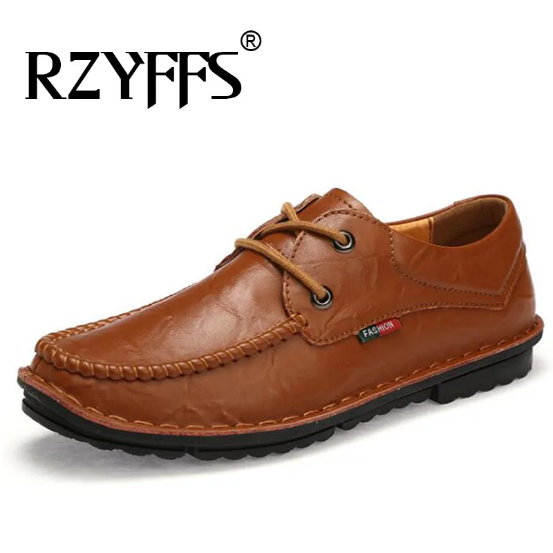 

New High Quality Men's Leather Casual Shoes Waterproof Work Shoes Cow Leather Soft Non-slip shoes A52-7575