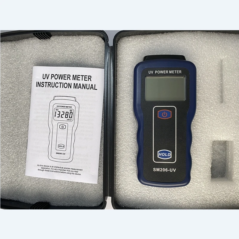 Solar UV Power Meter Digital Broadband UV Detector UVA UVB Lamp Solar Film Ultraviolet Light Source Irradiance Intensity Tester