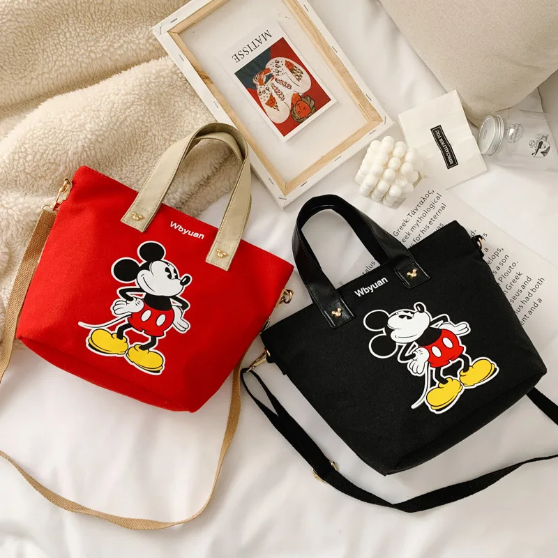 

Disney Mickey mouse lady canvas messenger shoulder bag cartoon fashion minnie handbag women messenger bag shopping student bag