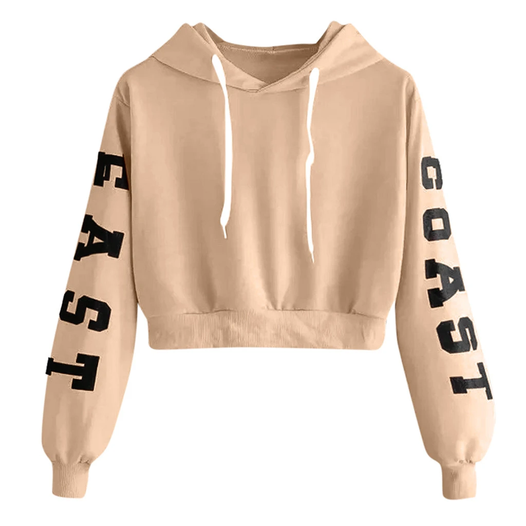 Womens Streetwear Autumn Letters Long Sleeve Hoodie Sweatshirt Spring Hoodies Female Winter Sweatshirts Girl Ladies 809