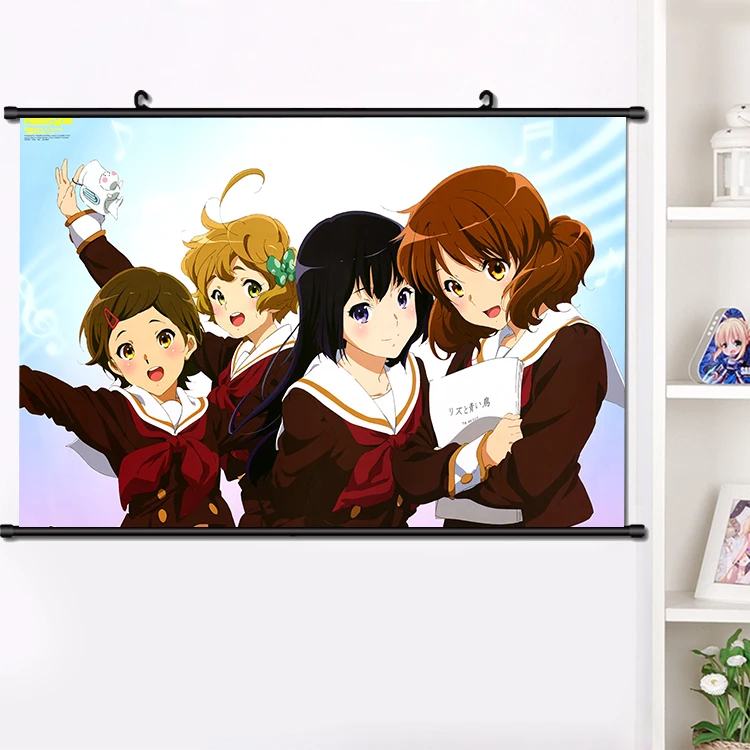 Аниме Hibike Sound Euphonium Oumae Kumiko Katou Hazuki Tanaka настенный свиток плакат Настенные подвесные