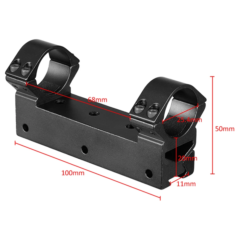 Rifle Scope Mount Ring FIRE WOLF Scope Mount Ring 25.4mm/30mm Hunting Airsoft Accessories ar15 Double Clamp Metal Tactical Fits 11mm Dovetail Rail