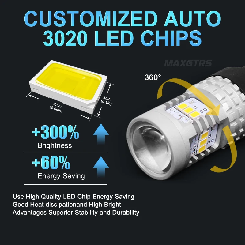 2 шт. Автомобильные светодиодные лампы T20 7440 W21W WY21W 14SMD 3020 12 В 24 В|12v car led lamp|car amber