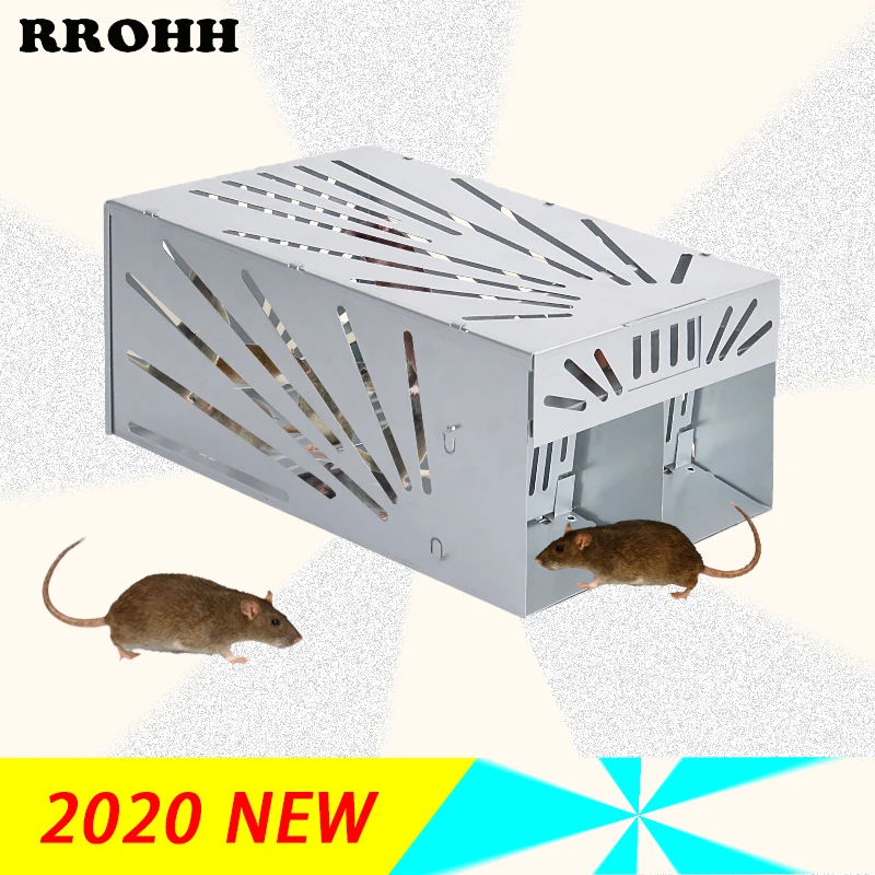 

New Miraculous Mousetrap For Garden Rodent Repeller Hunting Trap Rat Cage Trampa Para Ratones Double Entrance Continuous Capture