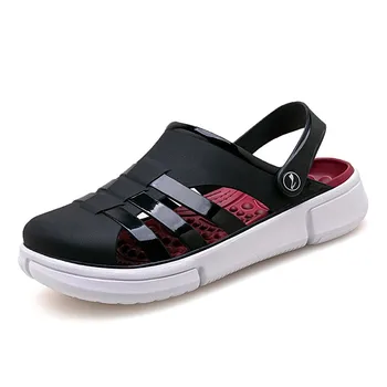

2020 New Sandals Men Black Blue Comfortable Summer Man Slippers Flat Walking Fashion Breathable Beach Water Man Sandals