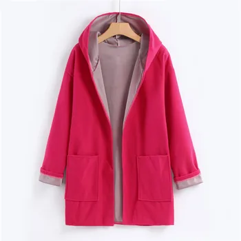 

Women's Woolen Jacket Fashion Coat hin Jacket Medium Long Large Size Loose Front Open Coat Coats Women's Winter Down Jacket N9