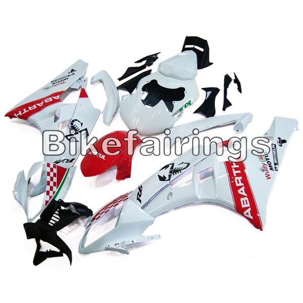 Полный комплект обтекателя Для Yamaha YZF 600 R6 2006 2007 YZF R6 YZF R6 06 07 ABS пластиковые детали для мотоцикла блеск капота белого и красного цветов