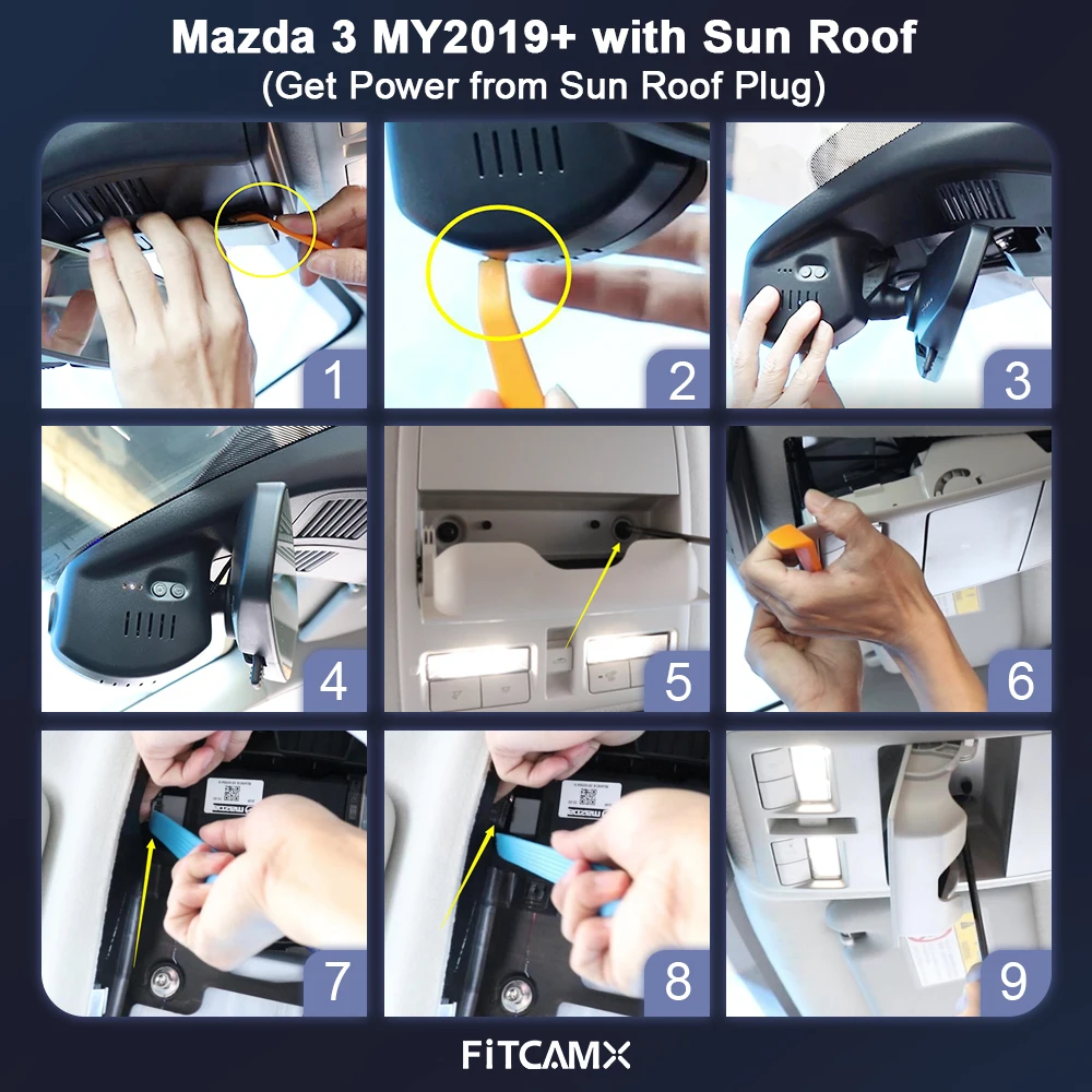 camさん専用ページ！ Fitcamx 4K Dash Cam for Mazda 3 (BP) 2019-2026, OEM-Style Car
