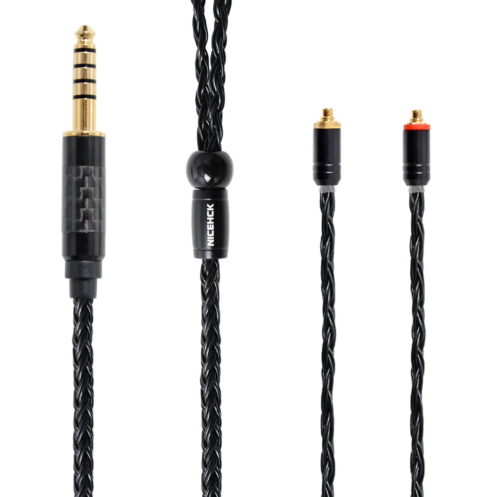 NICEHCK 16 Core посеребренный кабель 3,5/2,5/4,4 мм MMCX/2Pin кабель для TFZ TRNKZZSX/ZSN/ZS10 CCAC12/C16/C10 NICEHCK NX7 Pro/F3 - Цвет: 4.4mm plug with MMCX