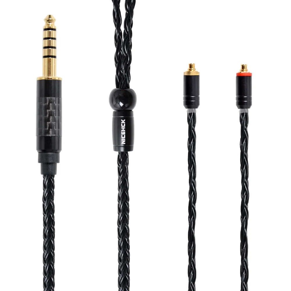 4.4mm plug with MMCX NICEHCK 16 Core посеребренный кабель 3,5/2,5/4,4 мм MMCX/2Pin кабель для TFZ TRNKZZSX/ZSN/ZS10 CCAC12/C16/C10 NICEHCK NX7 Pro/F3 - Цвет: 4.4mm plug with MMCX