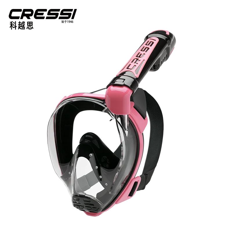BLACK PINK Cressi DUKE Маска Для Сноркелинга для взрослых, маска для лица, сухая маска для сноркелинга, широкая прозрачная маска для глаз, анти-туман, легкое дыхание, новинка - Цвет: BLACK PINK