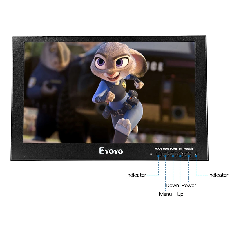Eyoyo 1" дюймовый TFT lcd HDMI 1920x1200 монитор Full HD экран VGA/HDMI/BNC вход автомобиля FPV DVD PC монитор камеры CCTV