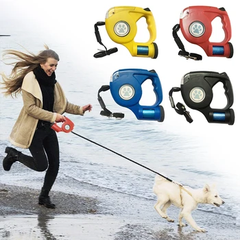 

Retractable Pet Dog Reflective Dog Cat Rope Leash Lead Tape Extendable Tape Dog Leashes With LED For Dog Pet Supplies