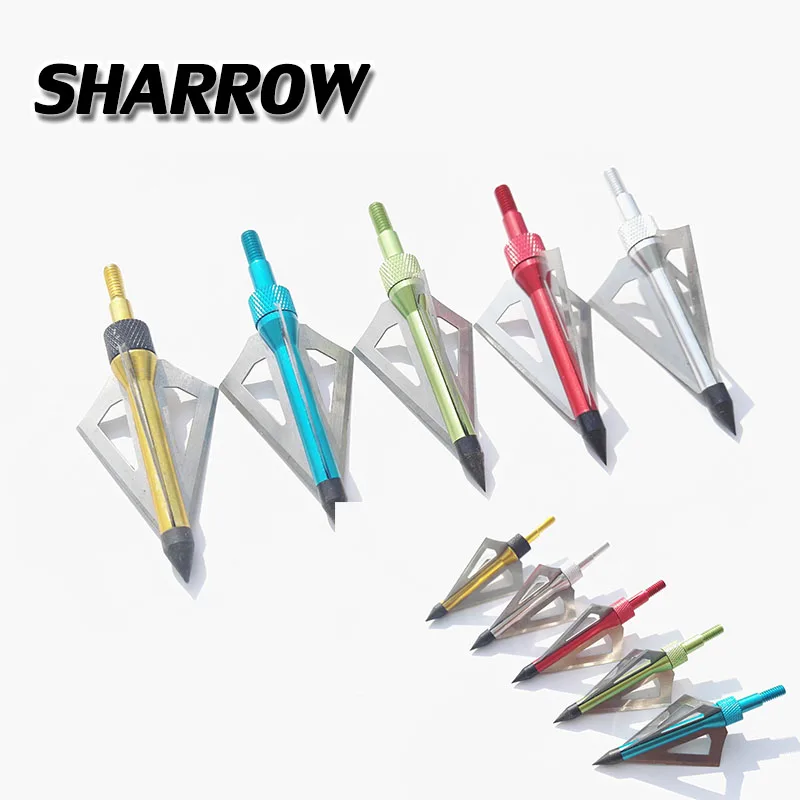 

6/12pcs Arrowhead 100 grain 3 Fixed Blade Broadheads Arrowhead Archery Tips Outdoor Hunting Shooting Accessorve