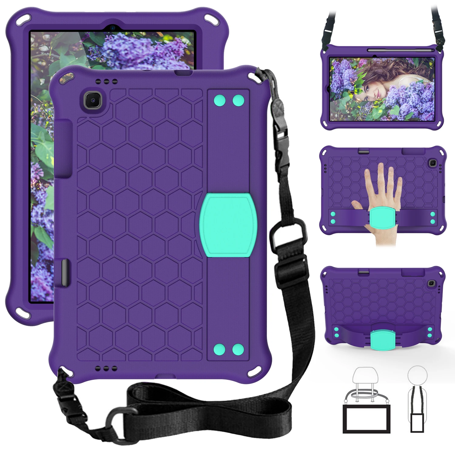 Cofre Eva Case para Samsung Galaxy Tab s6 Lite 10.4 Sm-p610 Sm-p615 a8 10.5 Sm-x200 X205 a7 Lite 8.7 Sm-t220 T225 T500 Capa Crianças