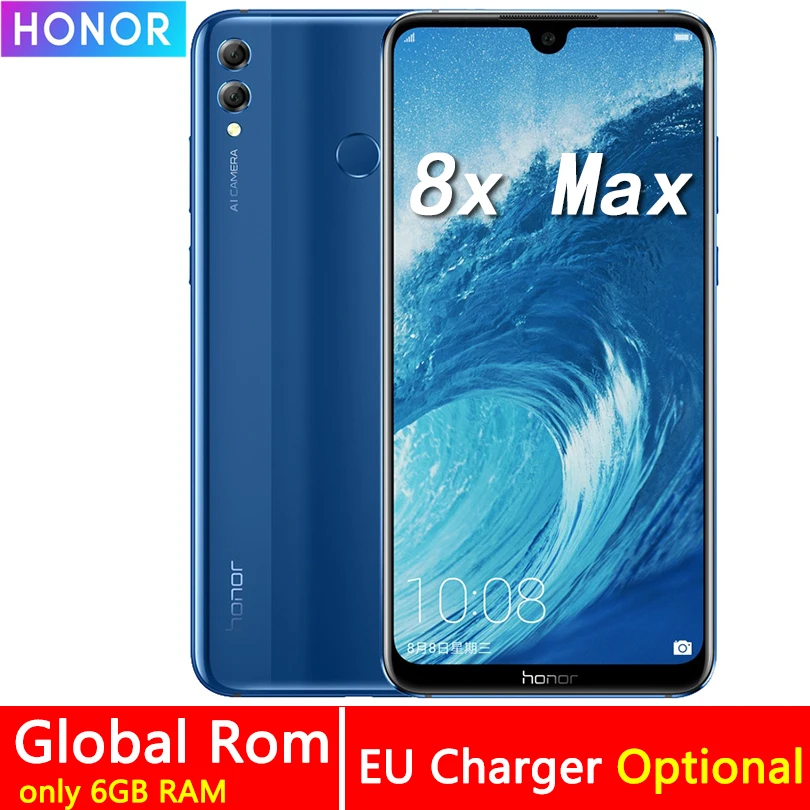 Honor 8X Max 7 12 дюймов мобильный телефон 4 Гб ОЗУ 64 ПЗУ 16 МП Восьмиядерный экран