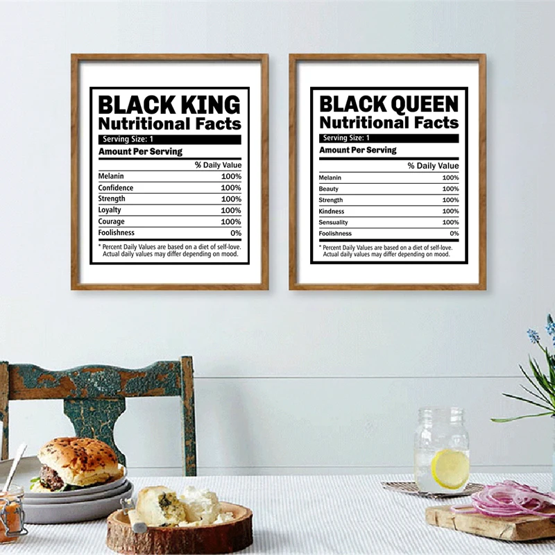 Настенный плакат Black King Настенная картина черного и белого цветов питательные