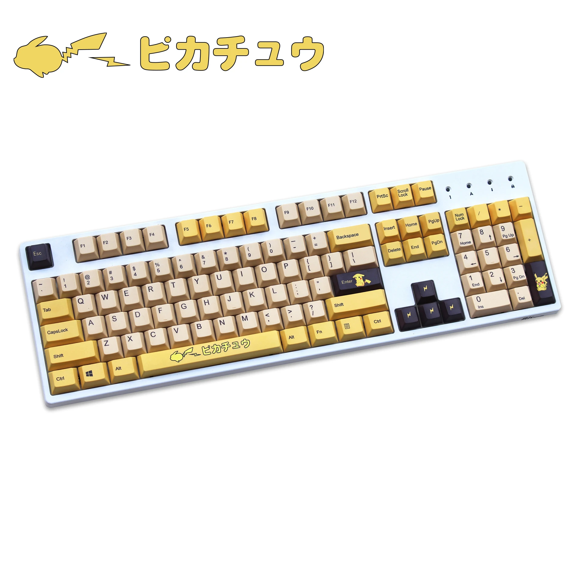 

PIKACHU 108 keys PBT keycap Cherry Profile Five-sided dye sublimation MX Switch For Mechanical keyboard keycap Sell only keycap