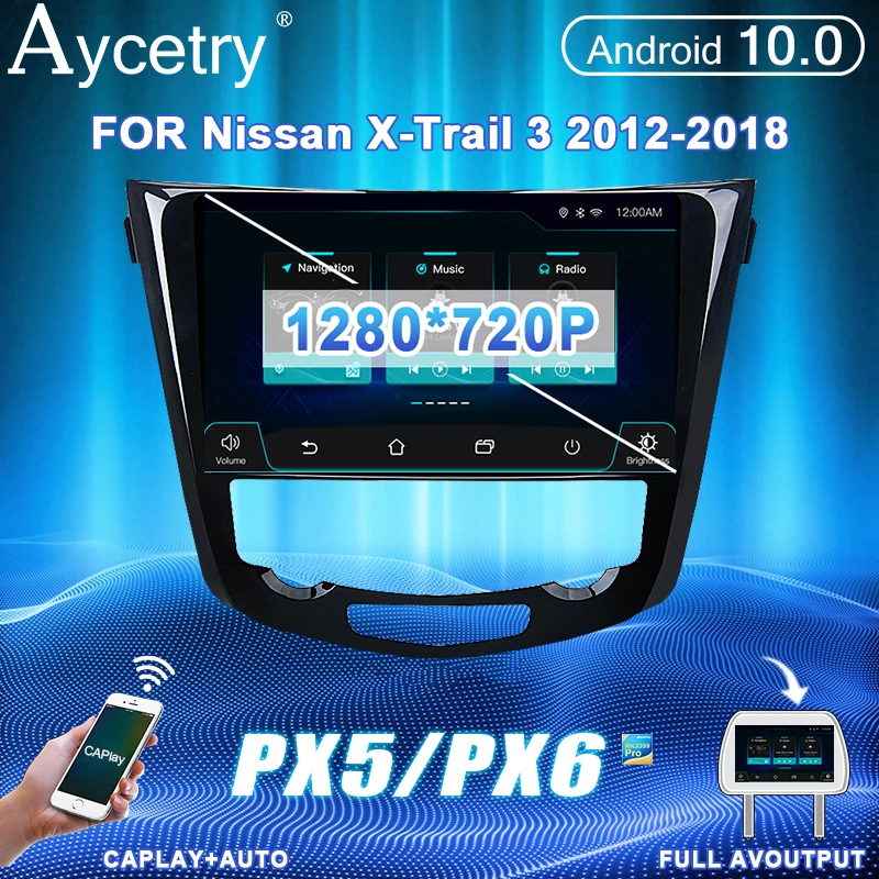 магнитола 2 din андроид Android 10 автомагнитола радио PX6 для Nissan X-Trail X Trail 3 T32 2013-2017