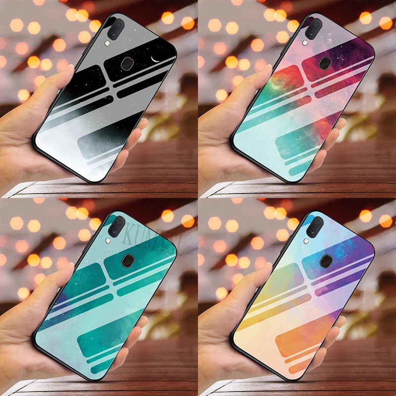 

Tempered Glass Star Space Cover For Xiaomi Redmi K20 7A 6A Note 7 6 Pro Mi A2 A3 Lite 9T Pro 9 8 SE Mi CC9 CC9e Soft Edge Case